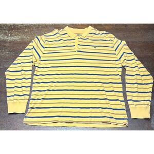 American Eagle Rugby Polo Mens Large L Striped Long Sleeve